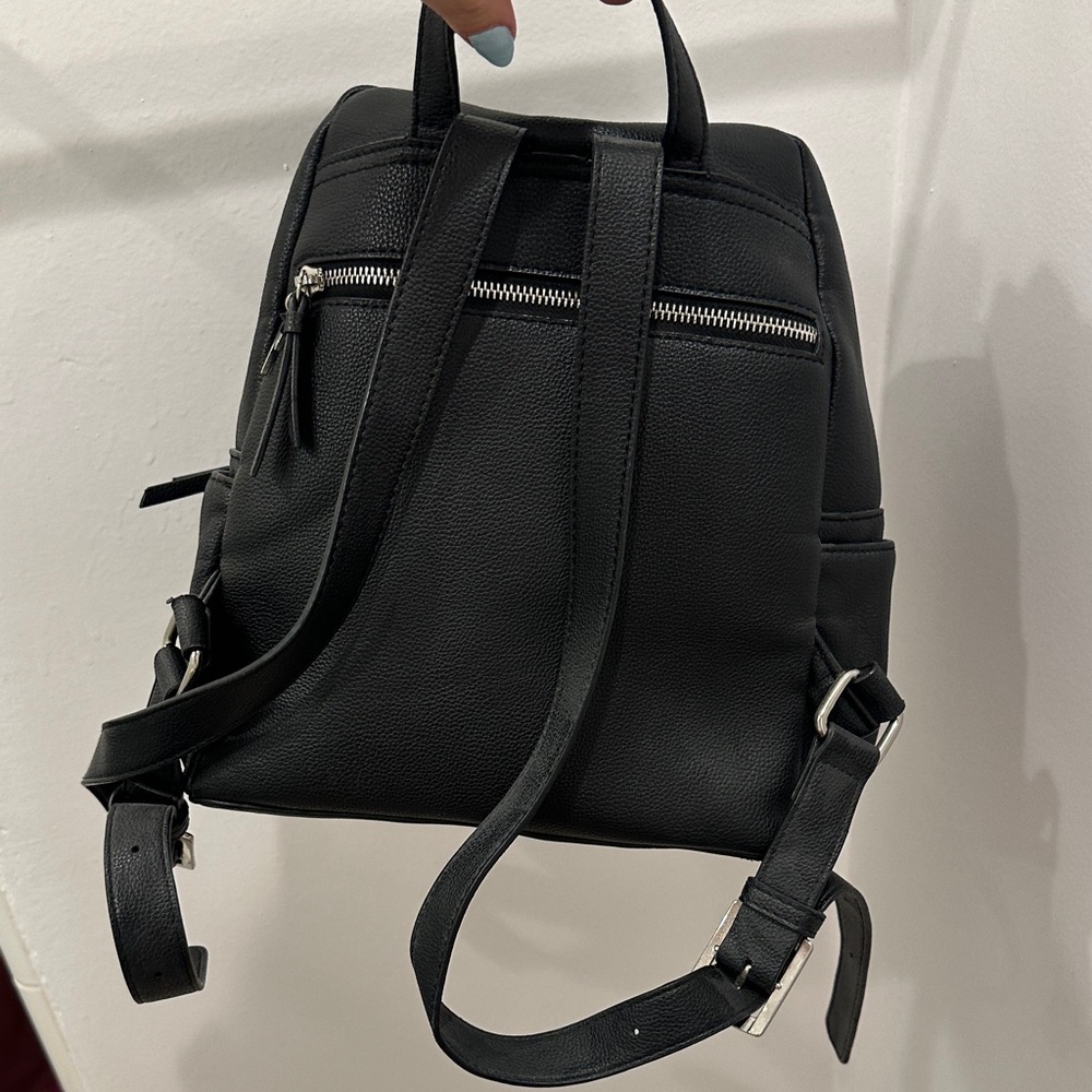 Black Studded Women's Backpack - Picture 3 of 7
